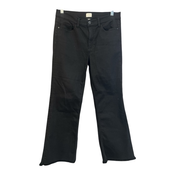 Sneak Peek Raw Hem Black Flare Jeans Size 9 V1 - Picture 2 of 6